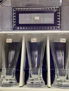 Toyo ガラス グラス5個とプレートセット