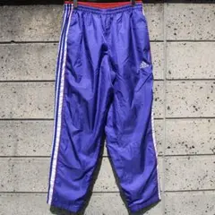 00's adidas ロゴ刺繍 3ライン 大きめサイズ 古着 ナイロンパンツ