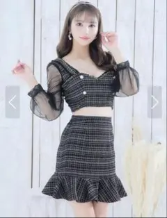 jewels マーメイドツイードドレス/セットアップ