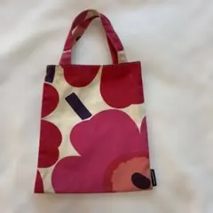 Marimekko Unikko ミニトートバッグ ピンク 25×21のサムネイル