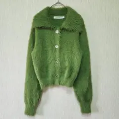 【MOUSSY】（F）フェザーヤーンニットカーディガン/羽織り/柔らかい/可愛い