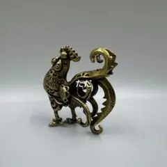 古玩 台湾 交趾陶 交趾焼 嘉義焼 陶光作 陶器 多色 雄鶏 古銭 置物 