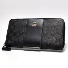 656 COACH コーチ CCキャンバス シグネチャー ラウンドファスナーのサムネイル