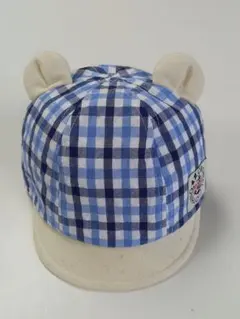 ミキハウス☆ピクニック　くま耳プチキャップ　44cmブルー　新品