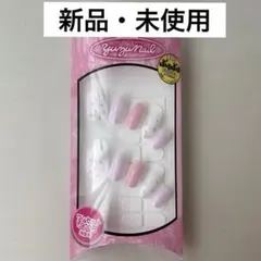 新品 未使用 ゆずネイル ネイルチップ セット 春 花柄 ピンク 白 紫 パール