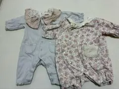 まとめ売りロンパース・カバーオール 女の子　サイズ60-70