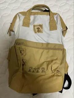 SNOOPY スヌーピー　ベージュキャンバスバッグ　リュック