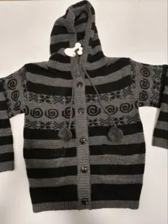 Hugyourskin フード付きストライプカーディガン