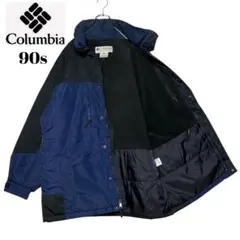 90sヴィンテージUSA古着コロンビア マウンテンナイロンジャケット 黒×紺 L