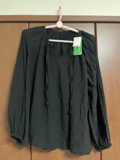 アメリカンホリック　ブラック長袖シャツ Lサイズ レーヨン100%