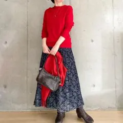 美品 M UNIQLO フレアスカート ティアード ロング シースルー