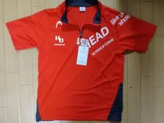 HEAD テニスウェア ハーフジップ ポロシャツ オレンジ Mのサムネイル