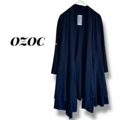 【オゾック】コーディガン　前開き　羽織り　フレア　Aライン　袖調整　ブラック　M