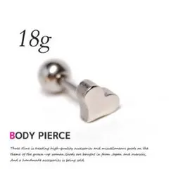 18G ミニハート シンプル 定番 耳 軟骨 ボディピアス UK042 SV
