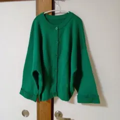tiptop グリーン ニット カーディガン 長袖