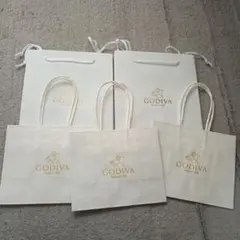 GODIVA ショップ袋 5枚セット