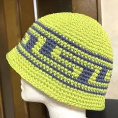 春夏　クラッシャーハット　ビーニー　コットン やや大きめ　古着 y2k