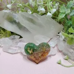 癒しのオルゴナイト❤️グリーンアベンチュリン＋シトリンのドーナツ型