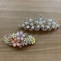 ヘアアクセサリー　バレッタ2個セット