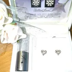 Brilliant Arrows ハートピアス キュービックジルコニア