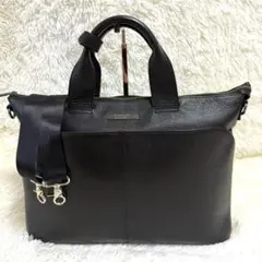 外山様✨バーバリーブラックレーベル BURBERRY レザー ビジネスバッグ◎