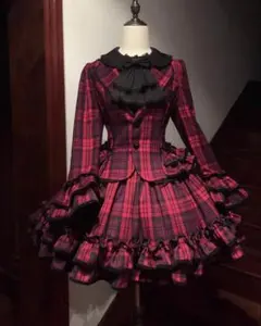 CATCOCOONクラシカルドール 上下セット セットアップ チェック 赤