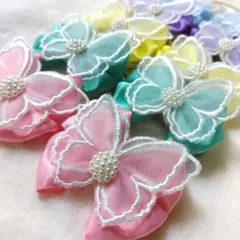 トリミングチョーカー　春・おっきな蝶々♡126