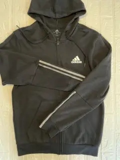 adidas フルジップパーカー ブラック メンズ Mサイズ