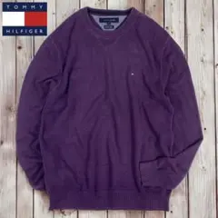 09M244◯ TOMMY HILFIGER コットンニット セーター 秋冬 M
