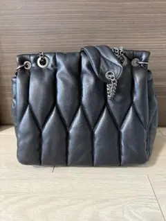 ZARA パデッド チェーンショルダーバッグ ブラック