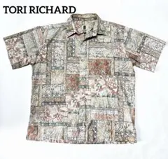 TORI RICHARD アロハシャツ 総柄 半袖 M ハワイブランドボタニカルのサムネイル