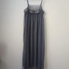 しまむら　チュールキャミワンピ　グレー　Ｌ