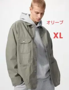 ユニクロ　ユーティリティジャケット　オリーブ　XLのサムネイル