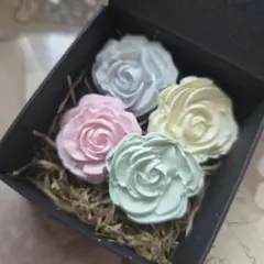 アロマストーン♡フラワーパーツ ローズ 4個セット