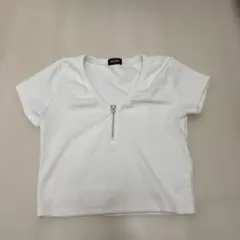 FIG&VIPER フロントジップ 半袖Tシャツ ホワイトのサムネイル
