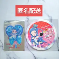 キュアウィンク　映画キミとアイドルプリキュア♪　うちわ型クリアカード　コースター