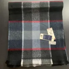新品　タグ付き　HEMA 100%アクリル マフラー チェック柄 黒青赤グレー