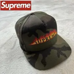 美品♪♪SUPREME シュプリーム　迷彩　カモ柄刺繍キャップ
