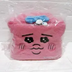 【新品✨】おぱんちゅうさぎ ふわふわフェイスポーチ ピンク バニティポーチのサムネイル