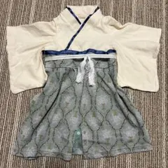 スウィートマミー　ベビー袴　着物スタイルのドレス（白と青）　サイズ80