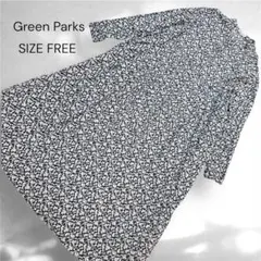 ★美品★ Green Parks 花柄ワンピース ロングワンピース