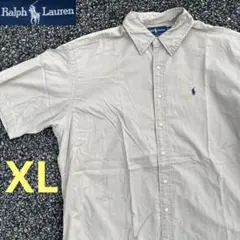 【人気】 Ralph Lauren 古着 半袖シャツ ベージュ コットン100%