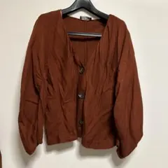 ZARA カットソーカーディガン ブラウン