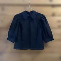 31 Sons de mode ❤︎ エアリーフリル衿ブラウス 黒のサムネイル
