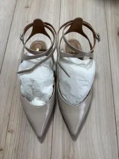 GW値下げPIPPICHIC36 ポインテッドトゥ アンクルストラップ パンプス