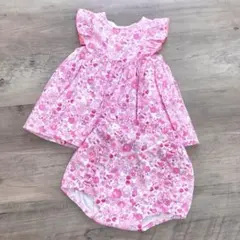 Jacadi❤︎リバティベッツィ 花柄ワンピース•オムツカバー付き/6M 67cm