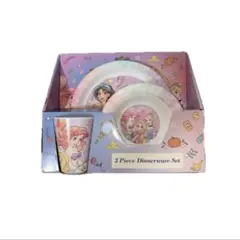 新品未使用　ディズニーストア　ディズニープリンセス　プレート　コップ　セット