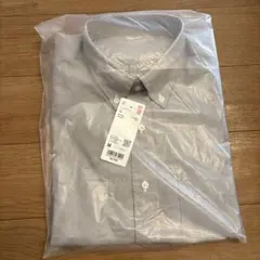 UNIQLO オックスフォードシャツ 長袖　M グレー　新品　メンズ
