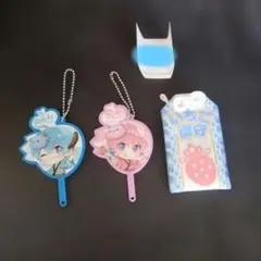 すとぷり　ころん　さとみ　うちわキーホルダー　いちご御守　3点セット