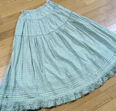 〜6月8日出品⭐日本製⭐ピンクハウスグリーン系ロングスカートのサムネイル